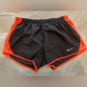 Black and Orange Nike Running Shorts
